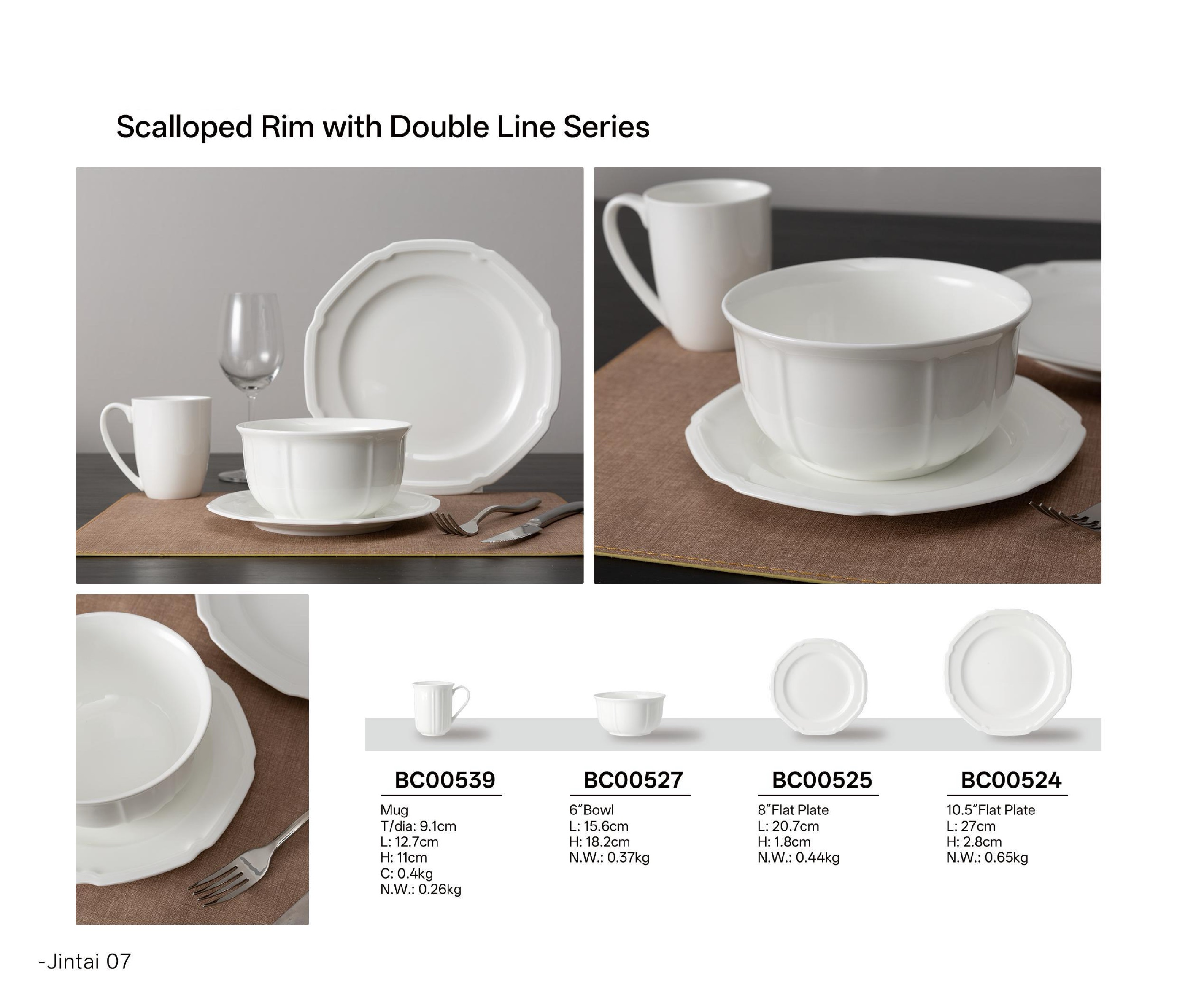 Scalloped Double Line Suite